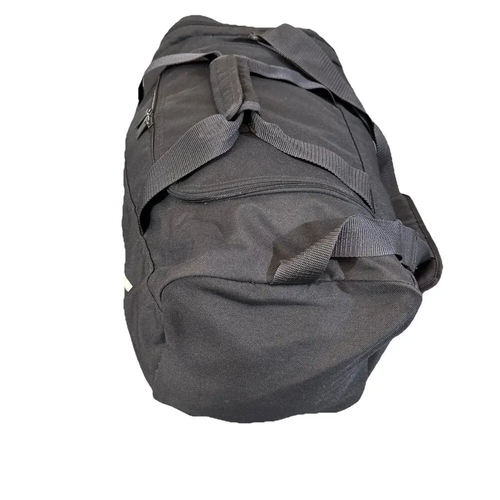 Adidas Unisex Black Originals Santiago II Zip Pockets Travel Luggage Duffel Bag